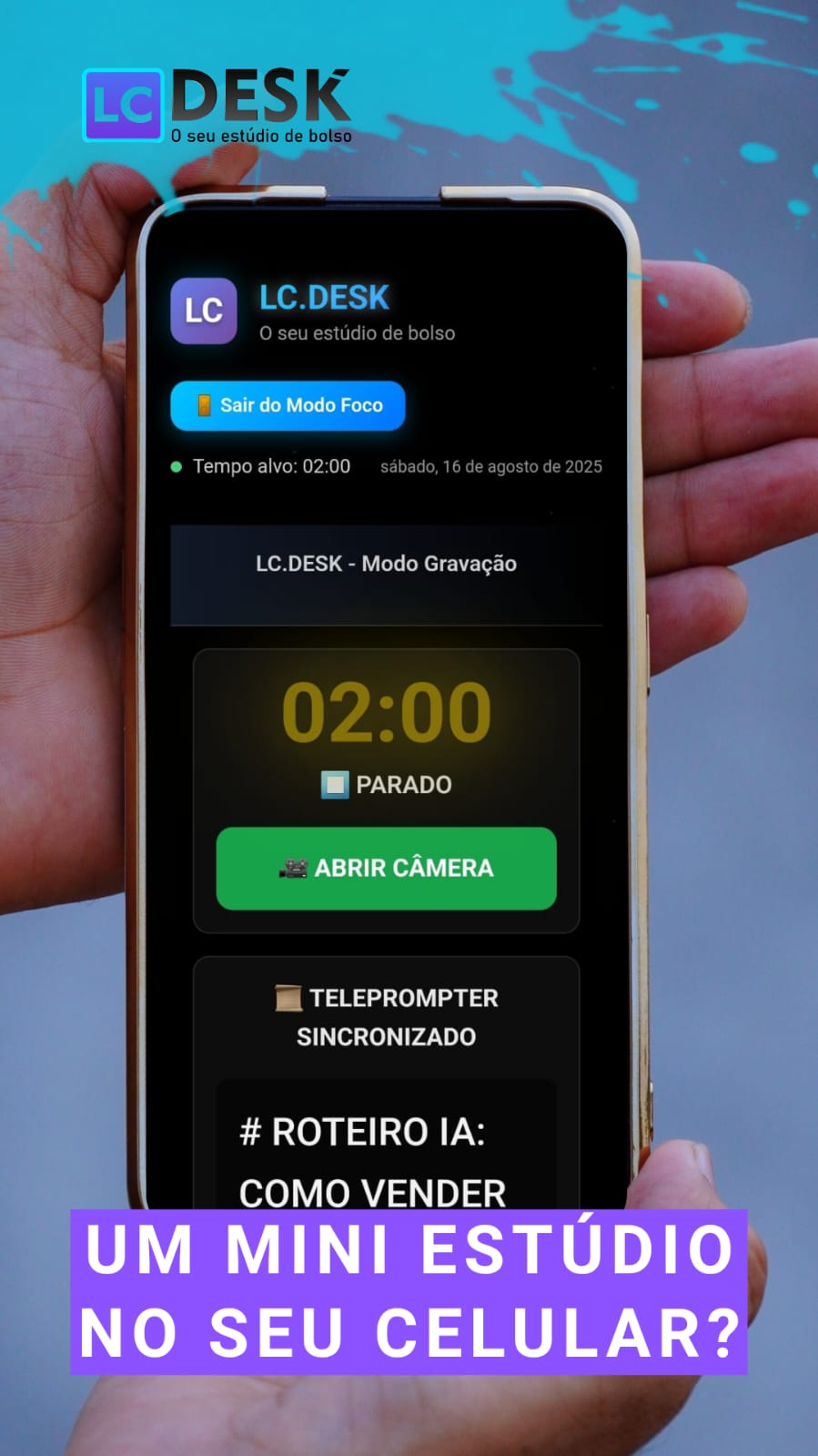 Mini Estúdio no Celular - LC Desk